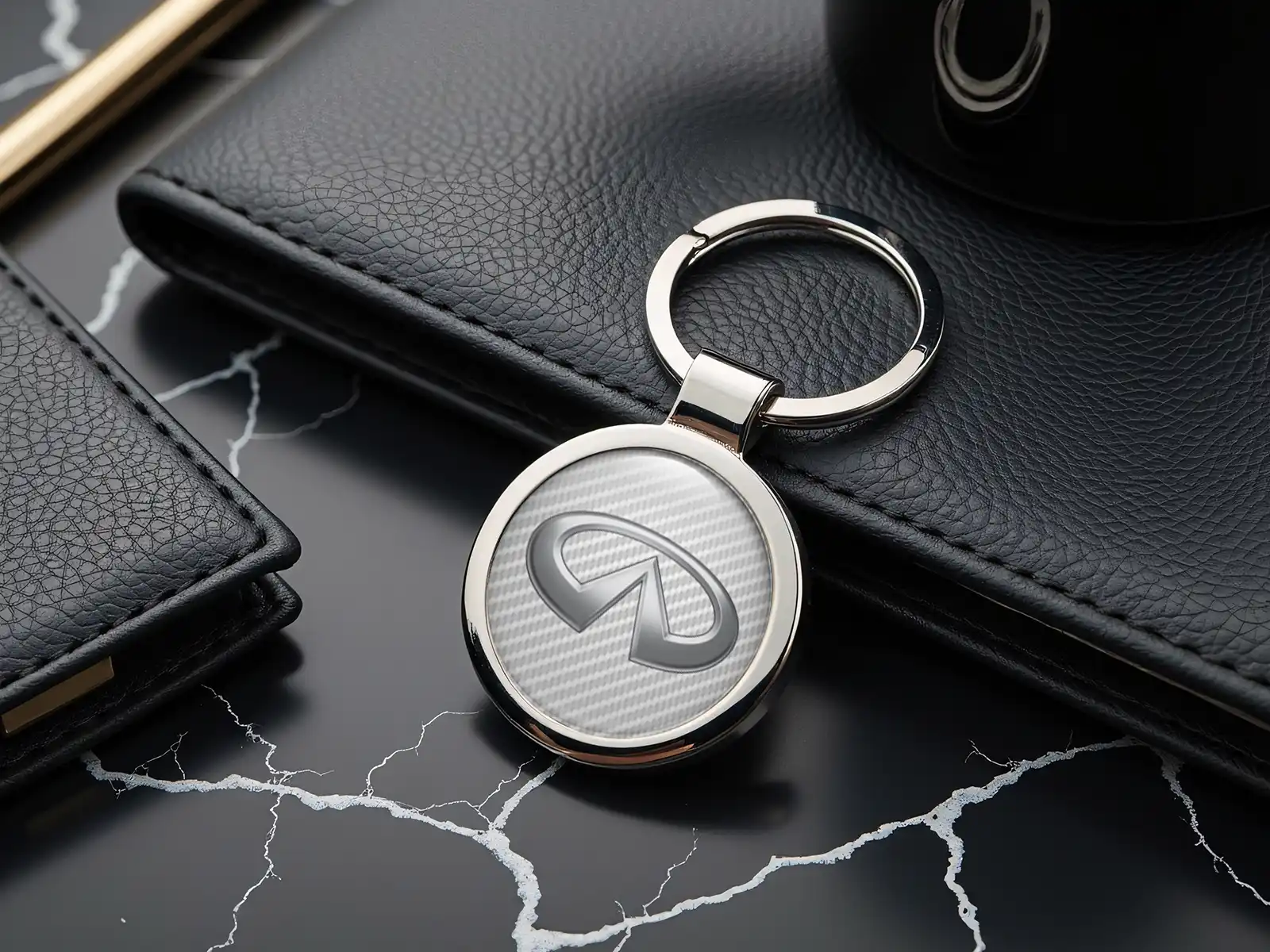 Infiniti Llaveros Hombre Acero Minimalista X